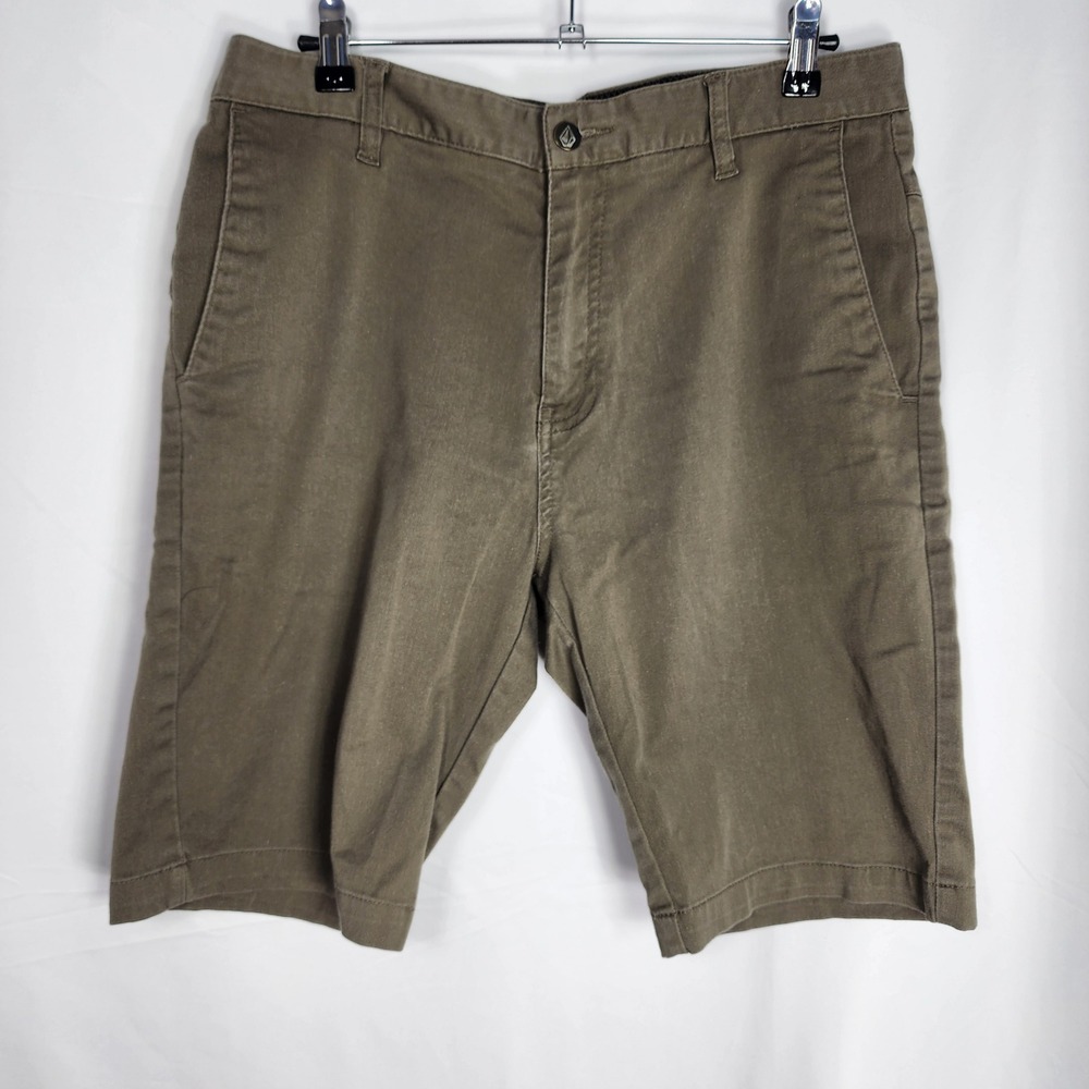 Volcom Chino Shorts Brown Tech Casual Skater Utility Gorpcore  Neutral Mens 34